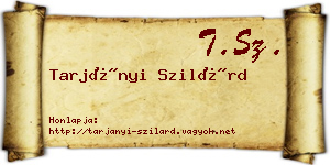 Tarjányi Szilárd névjegykártya