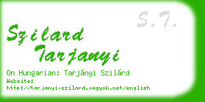 szilard tarjanyi business card