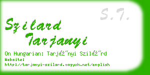 szilard tarjanyi business card